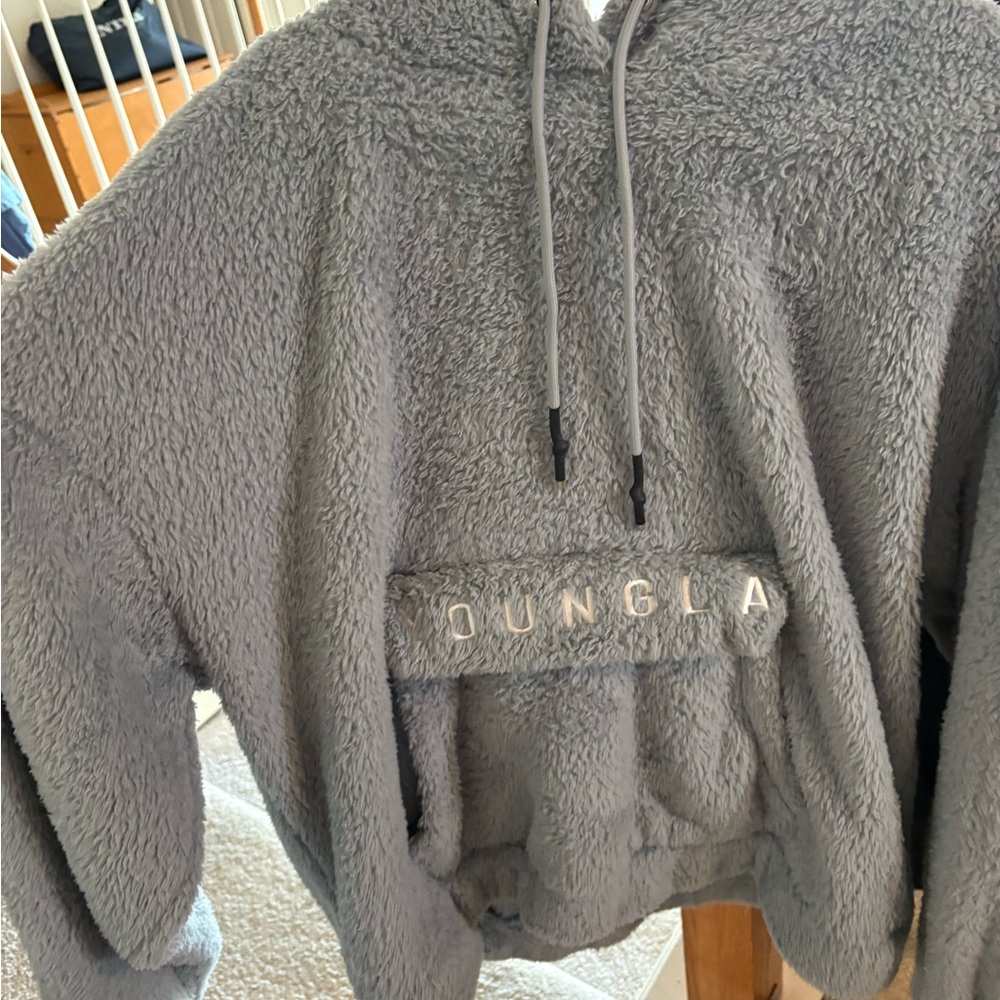 YoungLA Soft Gray Fleece Hoodie